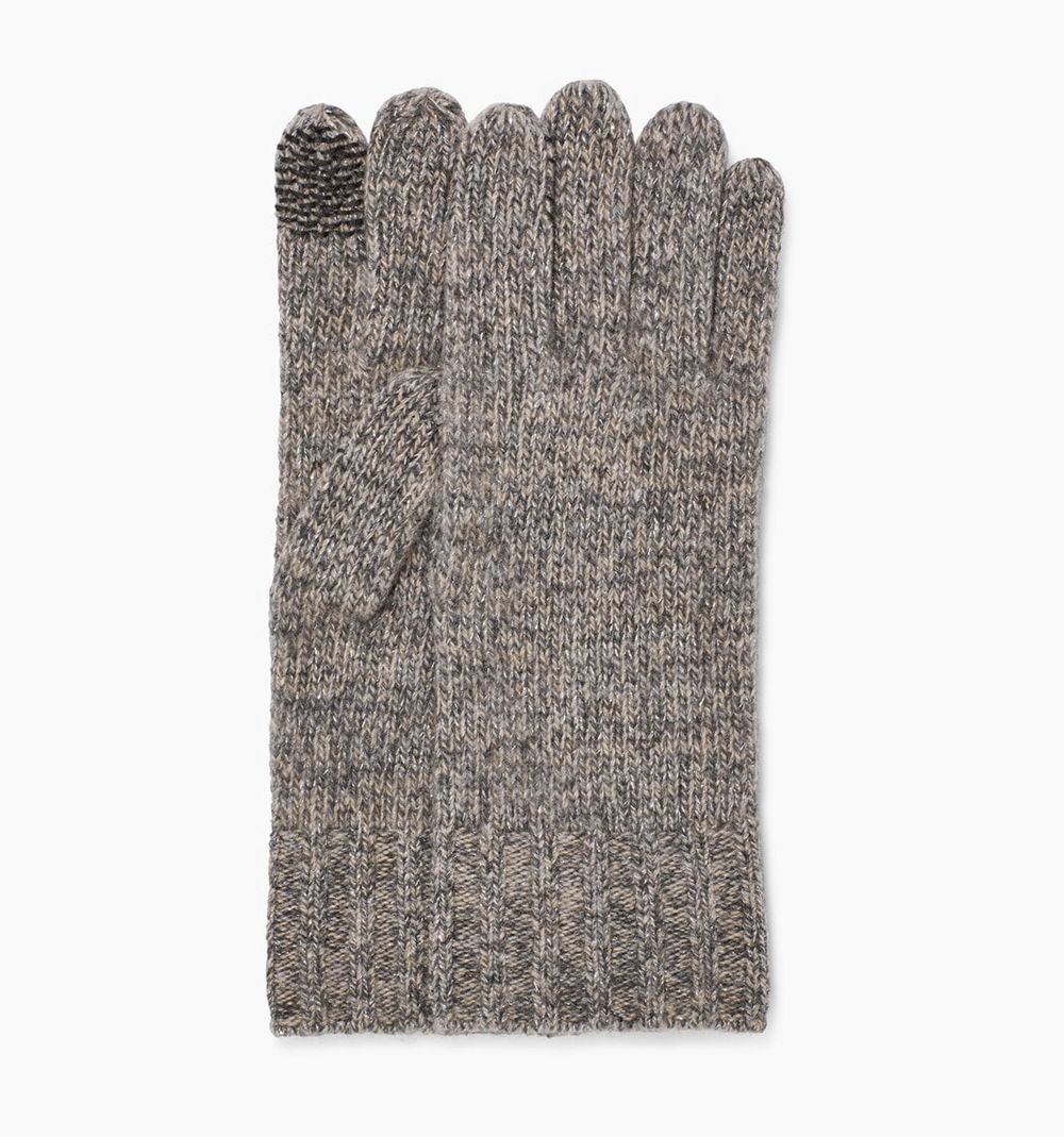 Ugg Pippa Rib Knit - Womens Gloves - Grey - NZ (4280EBVLY)